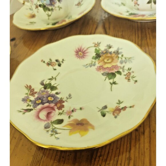 Vintage Royal Crown Derby "Derby Posies" Demitasse Cups & Saucer set of 5 - Picture 6 of 16